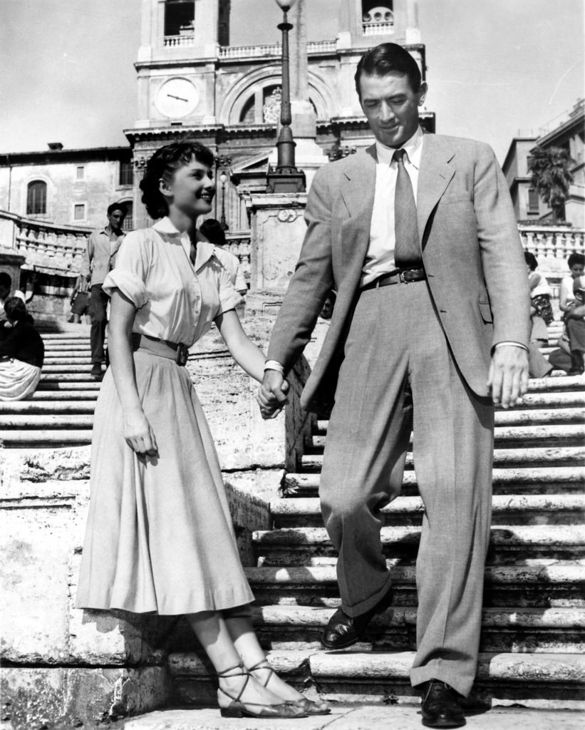 Audrey Hepburn lució la colección Capri en 'Vacaciones en Roma'.
